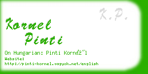 kornel pinti business card